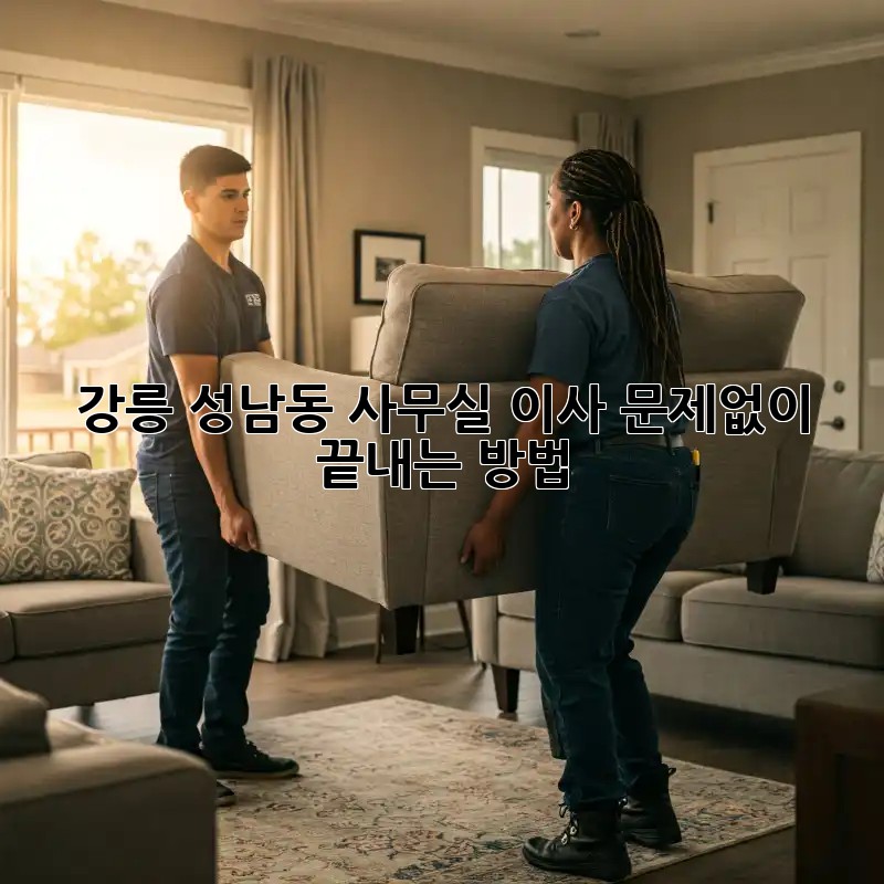 강릉 성남동 사무실 이사, 문제없이 끝내는 방법!